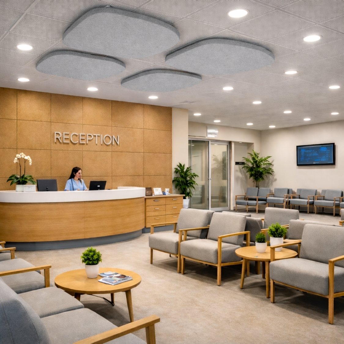 Hospital reception acoustics